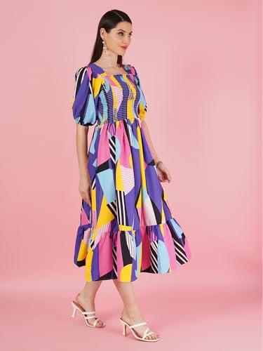 Image of OTABU | Elevated Elegance Redefining Style with the Smocked A-line Midi Dress