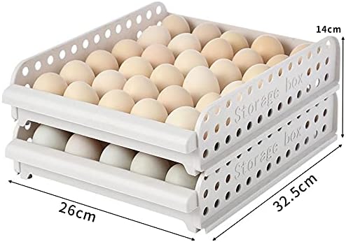 Refrigerator Storage Box Egg Refrigerator Storage Box Egg Holder Drawer Type Egg Storage Box Multi-Layer Egg Plastic Carton Egg Storage Container Refrigerator Fresh Storage Boxs Organ