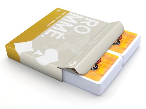 Romme Kartenspiel Weihnachten mit Leinen Struktur für Skat Poker Mau-Mau Canasta, Bridge | Geschenk Karten - Handgezeichnet – Bild 3