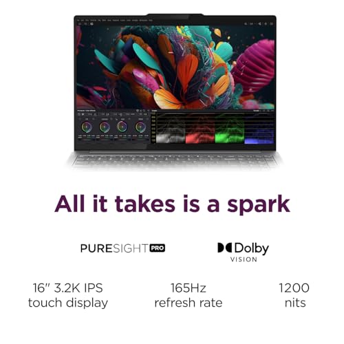 Image of Lenovo Yoga Pro 9i 16 inch Laptop, Intel Core 9 185H, NVIDIA GeForce RTX 4060, 3.2K Mini-LED 165Hz 1200-nits 100% sRGB Touchscreen Display, 32GB LPDDR5X RAM, 2TB PCIe 4.0 SSD, Win 11 Home, w /Accessory