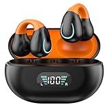 Open Ear Headphones Clip On Mini Earbuds Bluetooth 5.3 Wireless Earbuds 48 Hours Playtime IPX7 Waterproof Sports Bone Conduction Headphones Bluetooth for Workout Driving Walking with iPhone Android