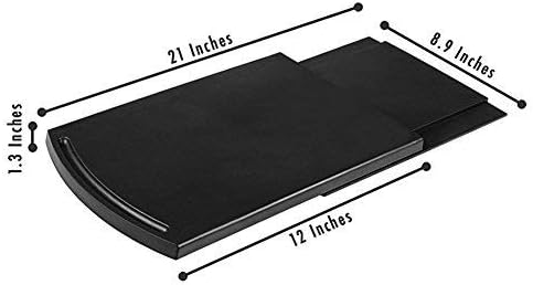 2 Pack Sliding Coffee Maker Tray, 12’’ Countertop Appliance Caddy Slider for Blender Toaster under Carbinet, Black ABS Rolling Out Tray - Image 2