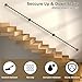 DAMEING 8FT Heavy Duty Stair Handrail, 440LB Capacity Wall-Mounted Safety Railing, Rust-Resistant Metal Pipe for Indoor & Outdoor Steps, Easy DIY Installation