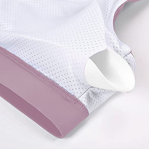 Image of Sports Bras for Women High Impact Support for Yoga Gym Running Workout Fitness Strappy Sports Bra with Padded Removable Cups, Purple, X-Small