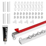 XLTBOMS Selbstklebende Vorhangschiene 3.3 Meter Gardinenschiene Ohne Bohren
