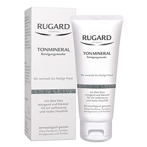 RUGARD Tonmineral Reinigungsmaske: Gesichtsmaske mit Tonmineral & Aloe Vera Cover