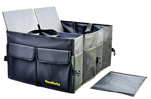 MaxWorks 50337 Collapsible Car Trunk Storage Organizer Foldable With Non-Slip Bottom Securing Carry Straps