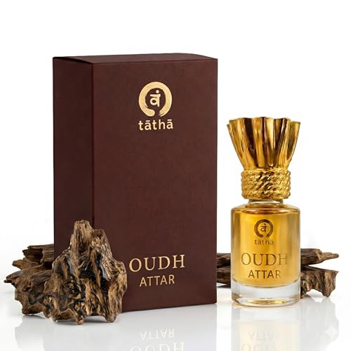 Image of Tatha Oudh Attar 6 ml | Natural Oud Perfume Oil | Alcohol-Free Long Lasting Fragrance | Aged in Sandalwood Oil | Unisex Ittar for Men & Women