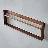 Revistero Revistero de Pared de Madera Marrón, Soporte de Exhibición del Folleto de La Sala de Estar Grande, Almacenamiento de Revistas de Literatura de Estantería de Decoración de Oficina en Casa