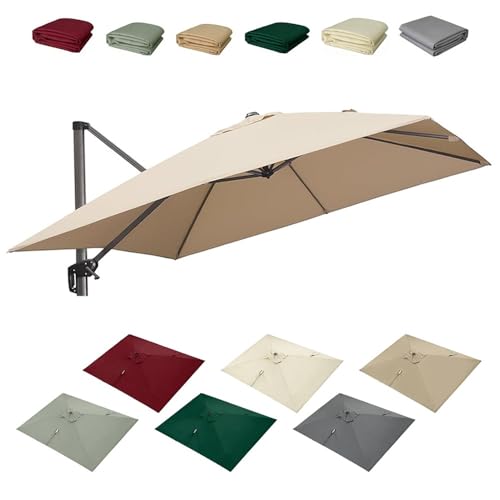 Toile de rechange pour parasol déporté 8 baleines 3m protection UV de jardin