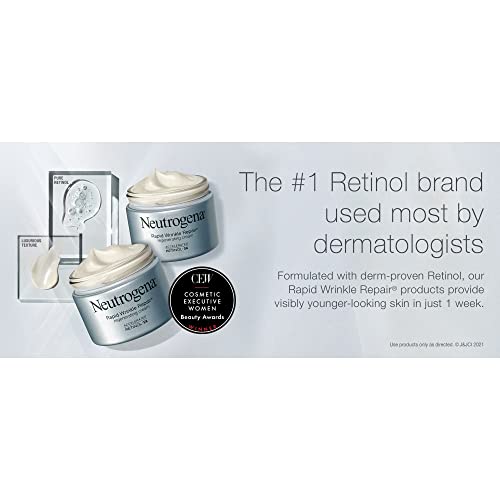 Neutrogena Rapid Wrinkle Repair Retinol Face Moisturizer, Daily Anti-Aging Cream with & Hyaluronic Acid to Fight Fine Lines, Wrinkles, Dark Spots, 1.7 oz (pack of 2) 3.4 Ounce detail view