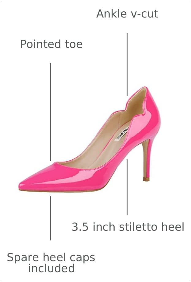 Image of JOY IN LOVE Pumps for Women 3.5 inch Stiletto High Heels Pointy Toe Pumps Shoes