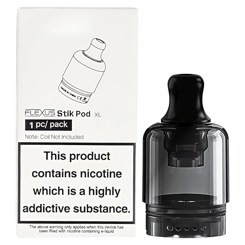 ASPIRE Flexus Stik Pod [No Coil - XL] 1 Pack - COMPATIBLE WITH: Flexus Stik Kit and AF Mesh Coils - Bottom-Fill MTL and RDTL Vaping - Nicotine Free