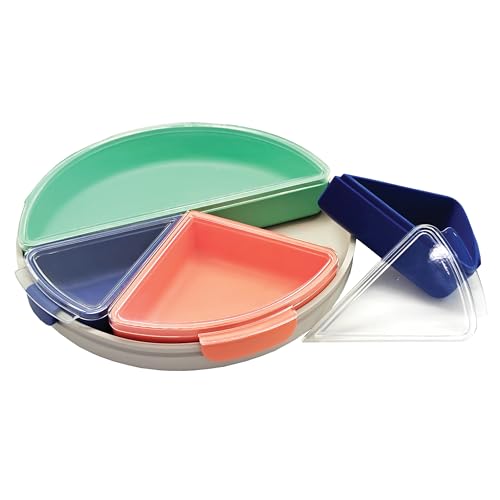 Image of Infantino Mod Plate - Modern, Modular, Customizable Silicone Plate for Baby Led Weaning, Toddler Feeding, and Big Kid Meals - Food-Grade Silicone, Microwave & Top-Rack Dishwasher Safe