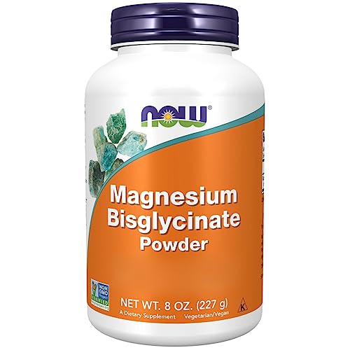 Now Foods, Magnesium Bisglycinate Powder, Magnesiumbisglycinat, 227g veganes Pulver, Laborgeprüft, Glutenfrei, Vegetarisch, Sojafrei, ohne Gentechnik