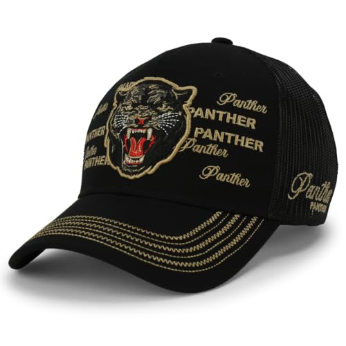 Image of Trendy Apparel Shop Animal Design Square Embroidered Snapback Trucker Cap