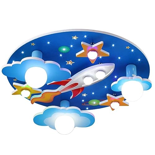 Lustre enfant univers pour chambre fille et garçon plafonnier dimmable