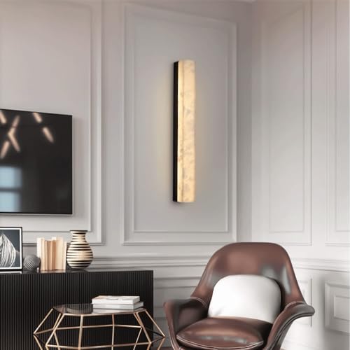 Aplique de pared interior LED de mármol moderno para iluminación de dormitorios 5