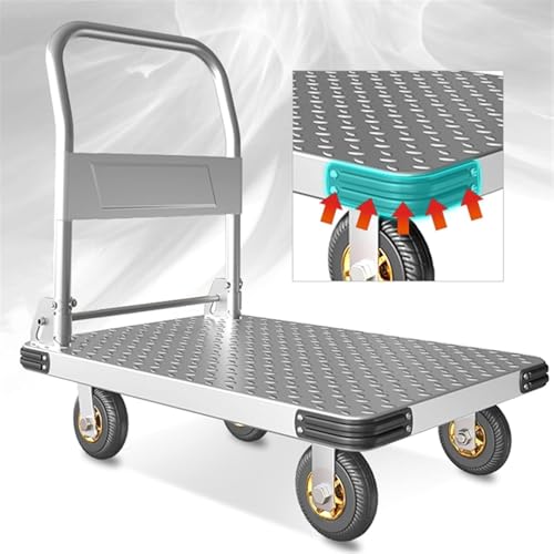 Carretilla plegable para carga con ruedas giratorias 360° miniatura 4