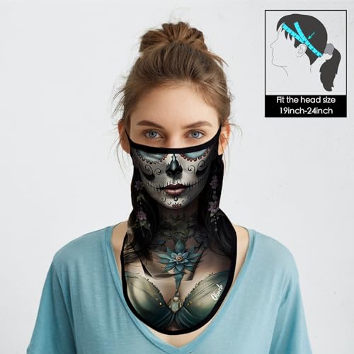Obacle Neck Gaiter Face Mask with Ear Loops Bandana Face Mask Scarf Face Cover for Men Women2