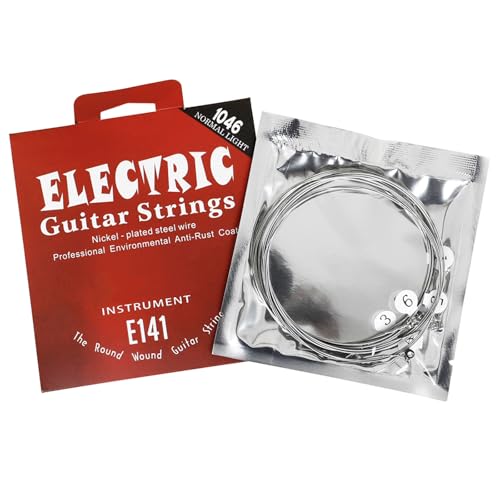 6Pcs .010-.046 Electric Guitar Strings Replacement Highly Carbon Steel Cores Strings For Beginners Performers