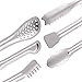 HINMAY Small Serving Tongs Set 6-Inch Appetizer Tongs Stainless Steel Mini Tongs, Set of 6