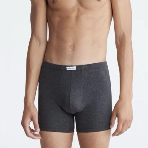 Calvin Klein Pure Cotton Stretch Blend 3-Pack Boxer Brief (US, Alpha, Large, Regular, Regular, Charcoal Heather, White, Shoreline)2