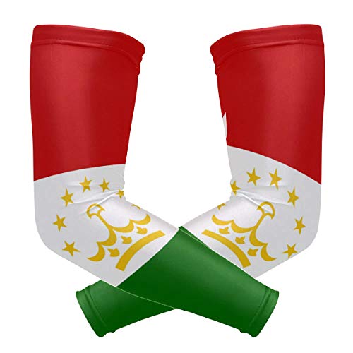 poeticcity Tajikistan Flag 1 Pair Arm Sports Sleeves Cooling Warmer UV Protection