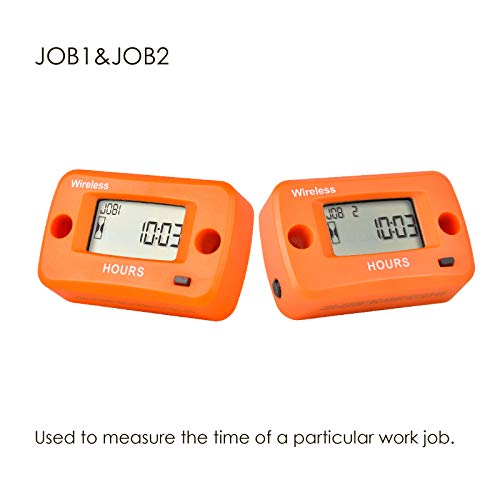 Jayron Digital Wireless Hour Meter,Vibration Activation,Used for Generator Marine ATV Lawn Mower and Equipment That Vibrates at Work - Thumbnail 4