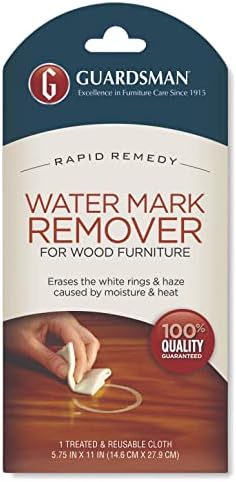 Guardsman Reusable Water Mark Remover Cloth | Wood Cleaner for White Rings & Haze Caused By Moisture and Heat, 1 Count
