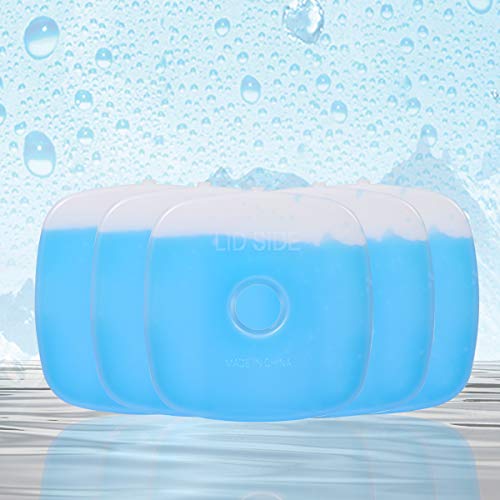 Rev. Lang Cold Ice Freezer Pack For Lunch Box/Bag Original Cool Healthy Reusable Hard Slim Lightweight Long Lasting For Coolers Backpack Outdoor Camping (130G,Set Of 5) #TOP5