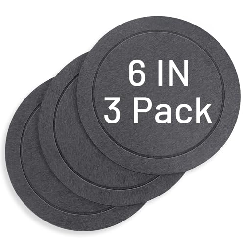 MUDEELA Diatomaceous Earth Plant Saucers for Indoor & Outdoor 3 Pack of 6 Inches Round Plant Tray Plant Dish Pant Plate to Catch Water for Flower and Plant Pot Instant Drying Stone Drainage Tray