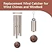 Replacement Wind Catcher, Circular Vintage Hummingbird Decor with 16.4FT Nylon Cord, 1MM Thick Metal Wind Chime Replacement Parts for Wind Chimes, Hanging Decoration Ornament for Garden, Patio, Tree
