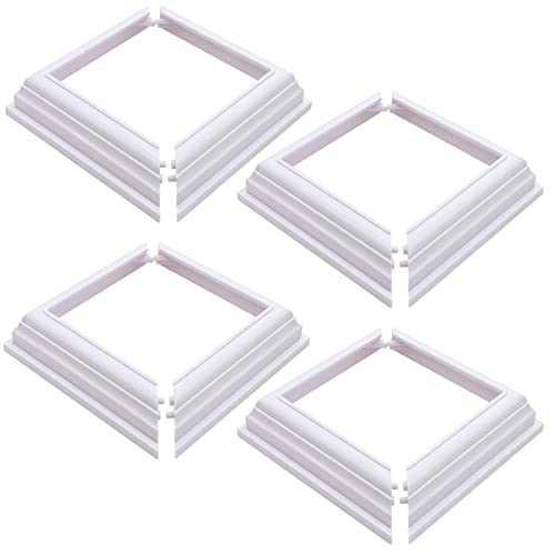 Faldón de vinilo de 4 pulgadas y cubierta de PVC blanco estilo dividido para pasamanos de piscina