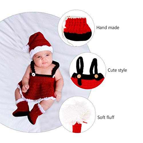 BESPORTBLE 1 conjunto adorável de fantasia de Natal para bebês - roupas de bebê tricotadas à mão par