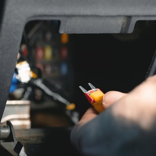 Kit de fusibles para auto con 300 piezas, con fusibles precisos y herramienta extractor, material de aleación de zinc y PC que protege el automóvil de corriente excesiva miniatura 4