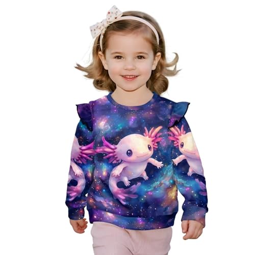 Bulopur Girls Sweatshirt Pullover Hoodie Soft Crewneck Long Sleeve Top for Kids Winter Warm Fall Clothes 1-8Y