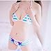 Cute Micro Bikini D.VA Costumes Japanese Anime Bra and Panty Set Cosplay Thong Bikini Blue