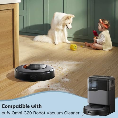 VIEWALL 6 Stück Wischtücher für Eufy Omni C20 Saugroboter,Neues Verbessertes Mikrofaser Weich Waschbar und Wiederverwendbar Ersatz Wischmopp Mop