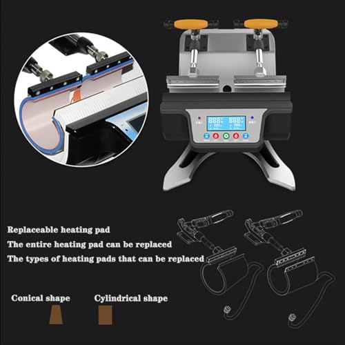 Máquina de impresión por transferencia térmica multifuncional dual miniatura 7