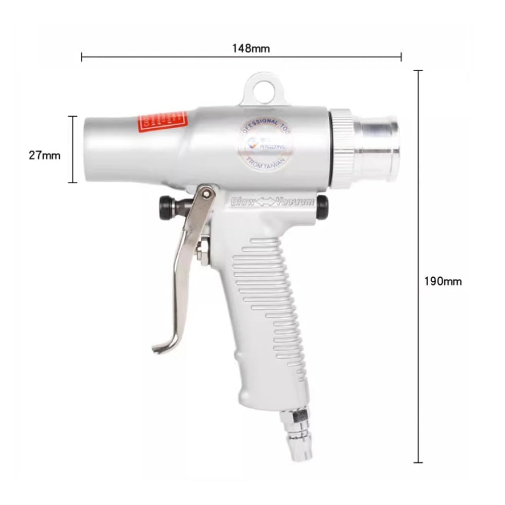 Toplionace Pneumatyczny Pistolet do Przedmuchiwania i Odkurzacz, Dwufunkcyjny Pistolet Pneumatyczny do Czyszczenia Samochodów, Dmuchawa do Pyłu i Narzędzie Ssące