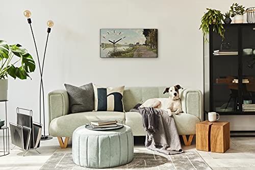 Horloge sur toile moderne image art mural La Promenade - 5