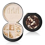 Étui à bijoux de voyage portable : dimensions 9,9 x 9,9 x 5,1 cm, seulement 0,1 kg. Le mini design le rend facile à transporter dans votre sac à main, parfait pour garder vos bijoux en sécurité où que vous alliez, ne perdez plus jamais vos bijoux