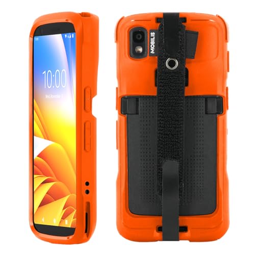 MOBILIS Coque pour Zebra TC22 TC27 avec Patte de Saisie Antichute & Porte-Stylet, Etui Protection Militaire Fabriqué en France, Couleur Fluo Haute Visibilité...