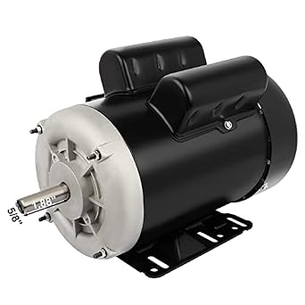 3HP Electric Motor, Farm Duty Motor, Single Phase Motor 3450RPM 208-230V 56 Frame 5/8 Shaft Diamater,1.88 Shaft Length, 60HZ CW/CCW TEFC 2 Pole