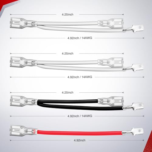 Image of Nilight 7 Pin Rocker Switch Jumper Wires Set for 7Pin Toggle On /Off Rocker Switch Wiring fot Automotive Polaris Ranger RZR ATV Console Switch Install 1 Set Switch Not Included