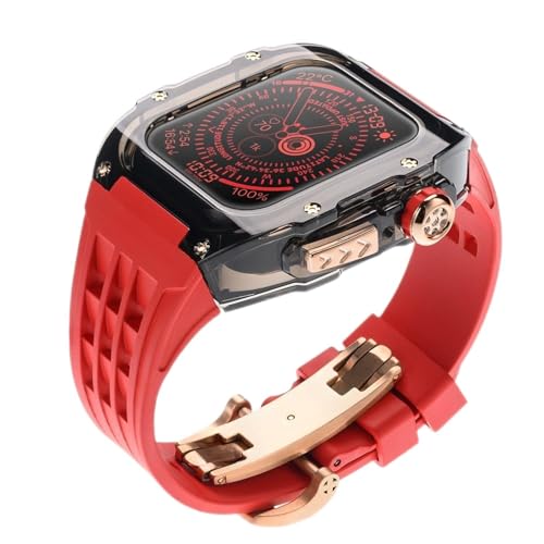 Bracelet silicone transparent Apple Watch 45 mm 44 mm luxe agate SE 8