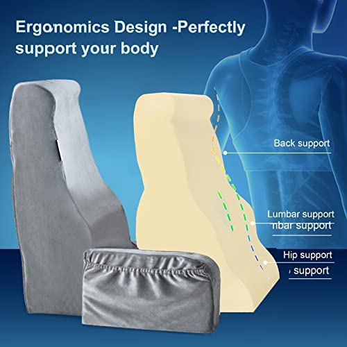 Vekkia Lightweight Bed Reading Pillow, Back Support Pillow For Sitting Up In Bed, New Rest Chair Pillow For Relaxing, Reading, Or Watching Tv - College Dorm Room Essentials-19In #TOP1