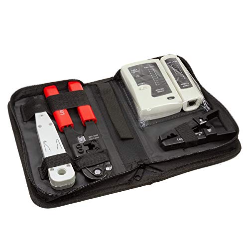 Kit de montaje para cables Ethernet con crimpadora precisa y tester de red LAN 3
