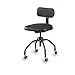 Optional Naugahyde Seat Cushions For Bevco Molded Plywood Stools - Color: Black.